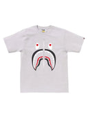 BAPE Cotton Shark Head T-Shirt Gray one-kickz