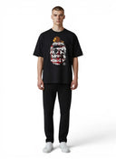 BAPE Graffiti Check Milo On Big Ape Tee Black Black one-kickz