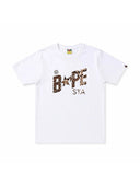 BAPE Snake Bape Sta Logo Tee White Beige one-kickz