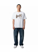 BAPE Snake Bape Sta Logo Tee White Beige one-kickz