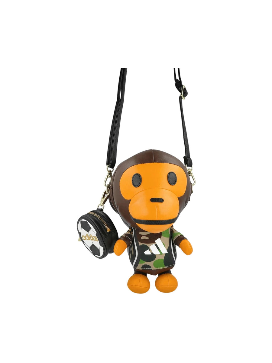 BAPE x adidas Baby Milo Shoulder Bag Brown