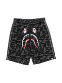 BAPE x adidas Camo Jacquard Shark Denim Shorts Black one-kickz