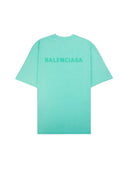 Balenciaga Back Logo Regular Fit Vintage T-shirt Mint one-kickz
