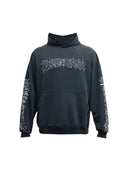 Balenciaga DIY Metal Outline Hoodie In Black Cotton FLeece one-kickz