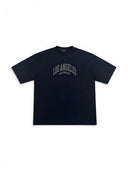 Balenciaga Los Angeles Logo Black On Black Tee one-kickz