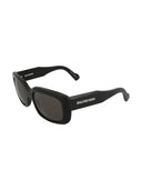 Balenciaga Square Rectangle Sunglasses Black/Black/Grey one-kickz