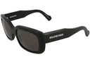 Balenciaga Square Rectangle Sunglasses Black/Black/Grey 