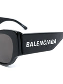 Balenciaga Square Rectangle Sunglasses Black/Black/Grey one-kickz