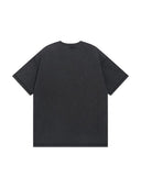 Balenciaga Washed Black Raw Edge TEE Embroidered one-kickz