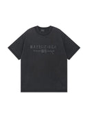Balenciaga Washed Black Raw Edge TEE Embroidered one-kickz