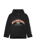 Balenciaga Womens Maison Balenciaga Cropped Hoodie Black/Orange/White one-kickz