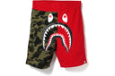 Bape A Bathing Ape Shark Short Red & Yellow Camo Sweatshort one-kickz
