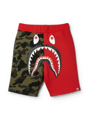 Bape A Bathing Ape Shark Short Red & Yellow Camo Sweatshort one-kickz