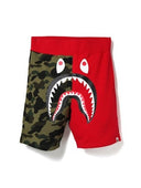 Bape A Bathing Ape Shark Short Red & Yellow Camo Sweatshort one-kickz