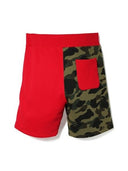 Bape A Bathing Ape Shark Short Red & Yellow Camo Sweatshort one-kickz
