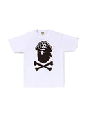 Bape Captain Ape Crossbone Tee Mens White one-kickz