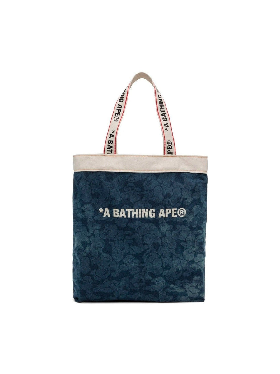 Bape Solid Camo Denim Tote Blue