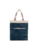 Bape Solid Camo Denim Tote Blue one-kickz
