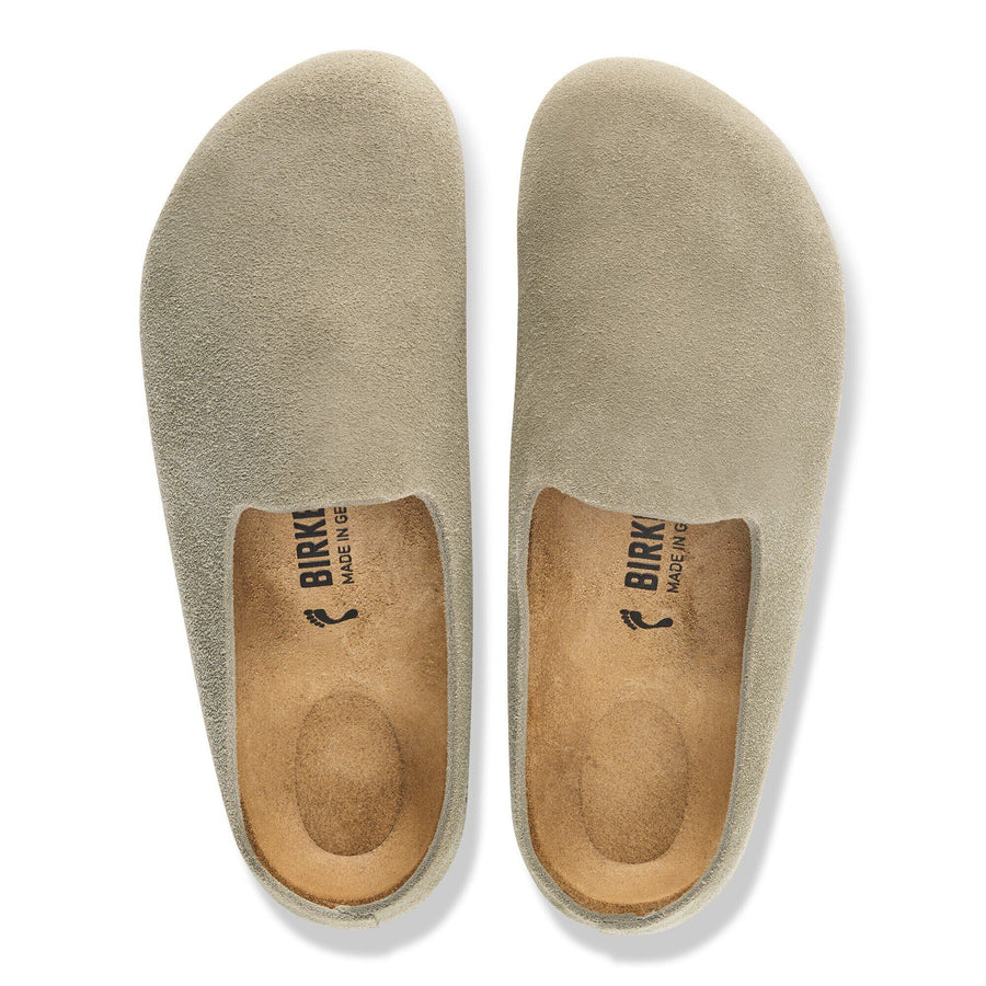 Birkenstock Amsterdam Wrapped Suede Leather Taupe