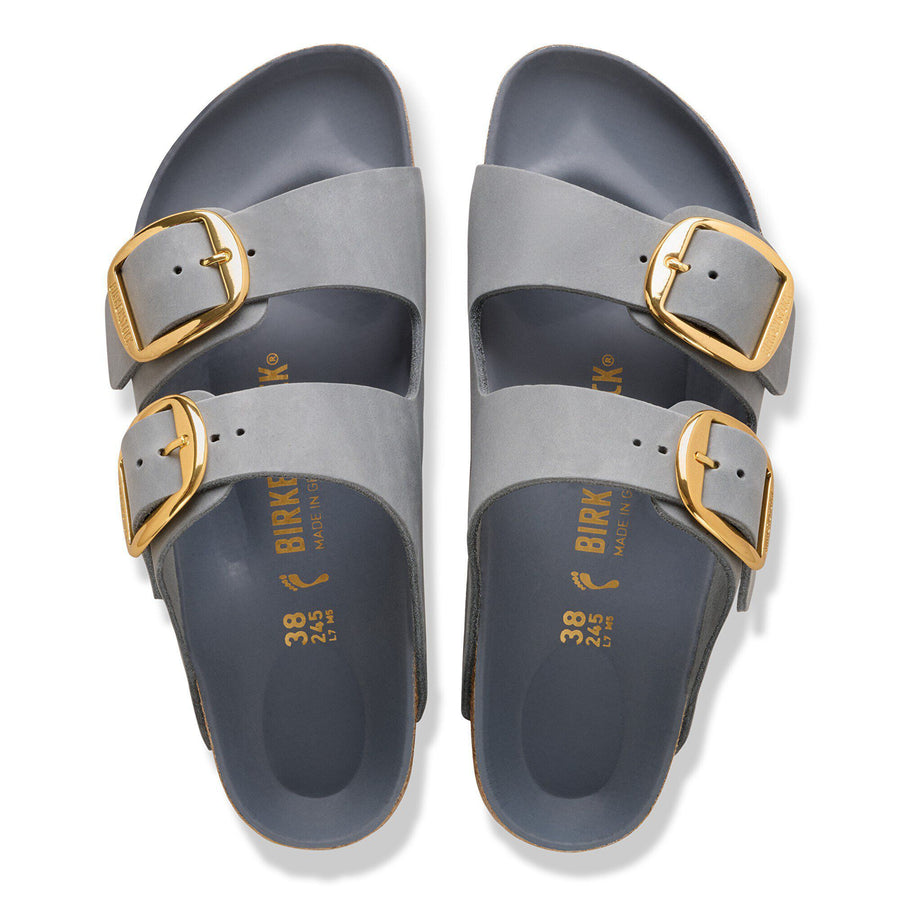Birkenstock Arizona Big Buckle Natural Leather Oiled Basalt Gray