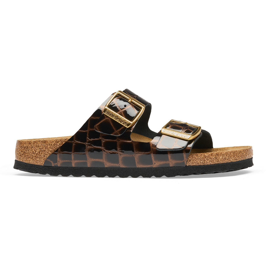 Birkenstock Arizona Natural Leather Black Emboss