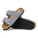 Birkenstock Arizona Rivet Suede Leather Stone Blue