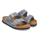 Birkenstock Arizona Rivet Suede Leather Stone Blue