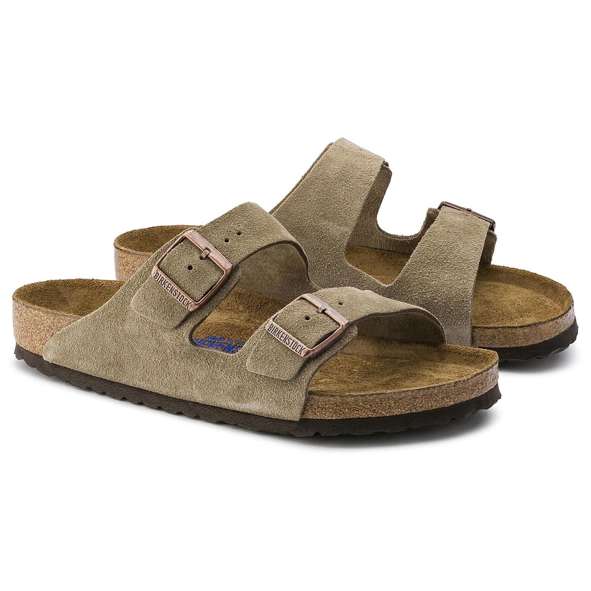 Birkenstock Arizona Soft Footbed Suede Leather Taupe
