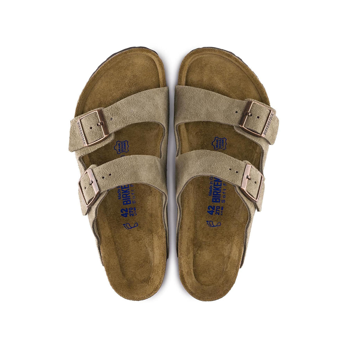 Birkenstock Arizona Soft Footbed Suede Leather Taupe