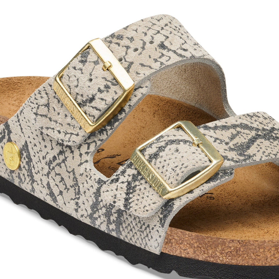 Birkenstock Arizona Suede Leather Snake Oyster