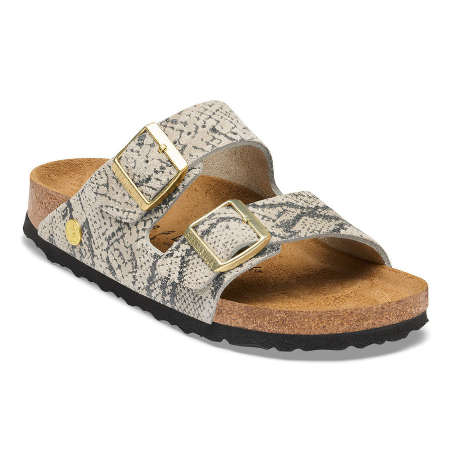 Birkenstock Arizona Suede Leather Snake Oyster