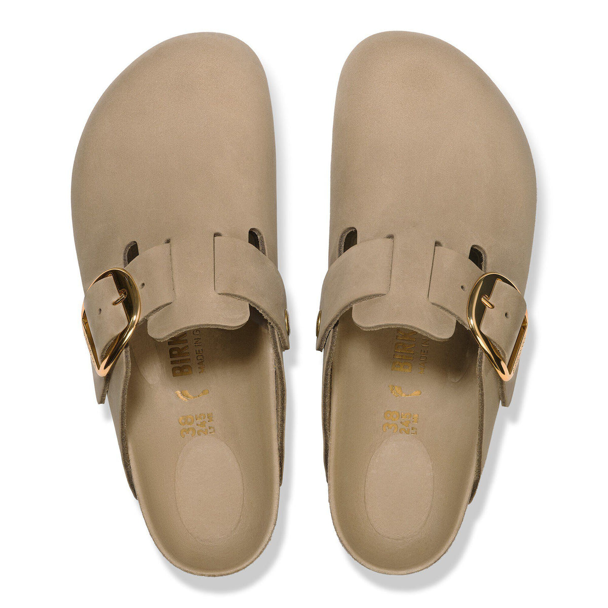 Birkenstock Boston Big Buckle Natural Leather Oiled Tobacco Brown