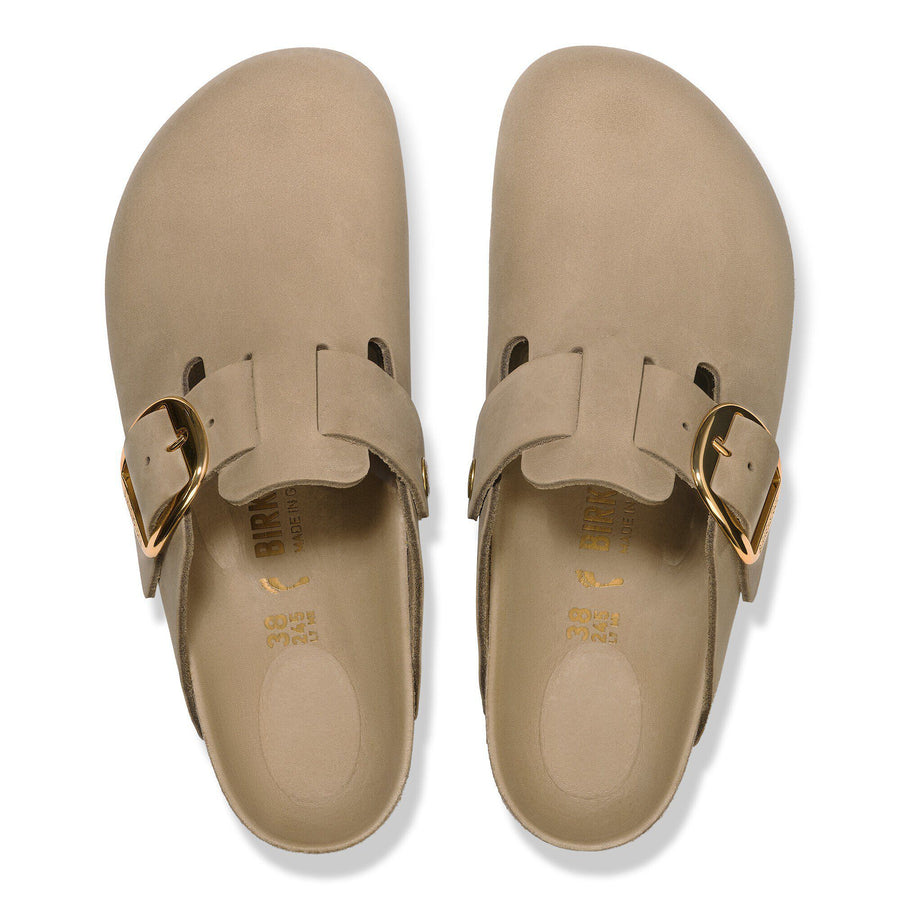 Birkenstock Boston Big Buckle Natural Leather Oiled Tobacco Brown