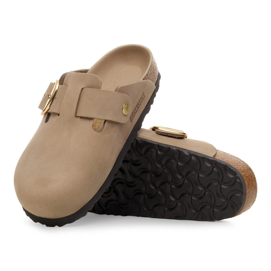 Birkenstock Boston Big Buckle Natural Leather Oiled Tobacco Brown