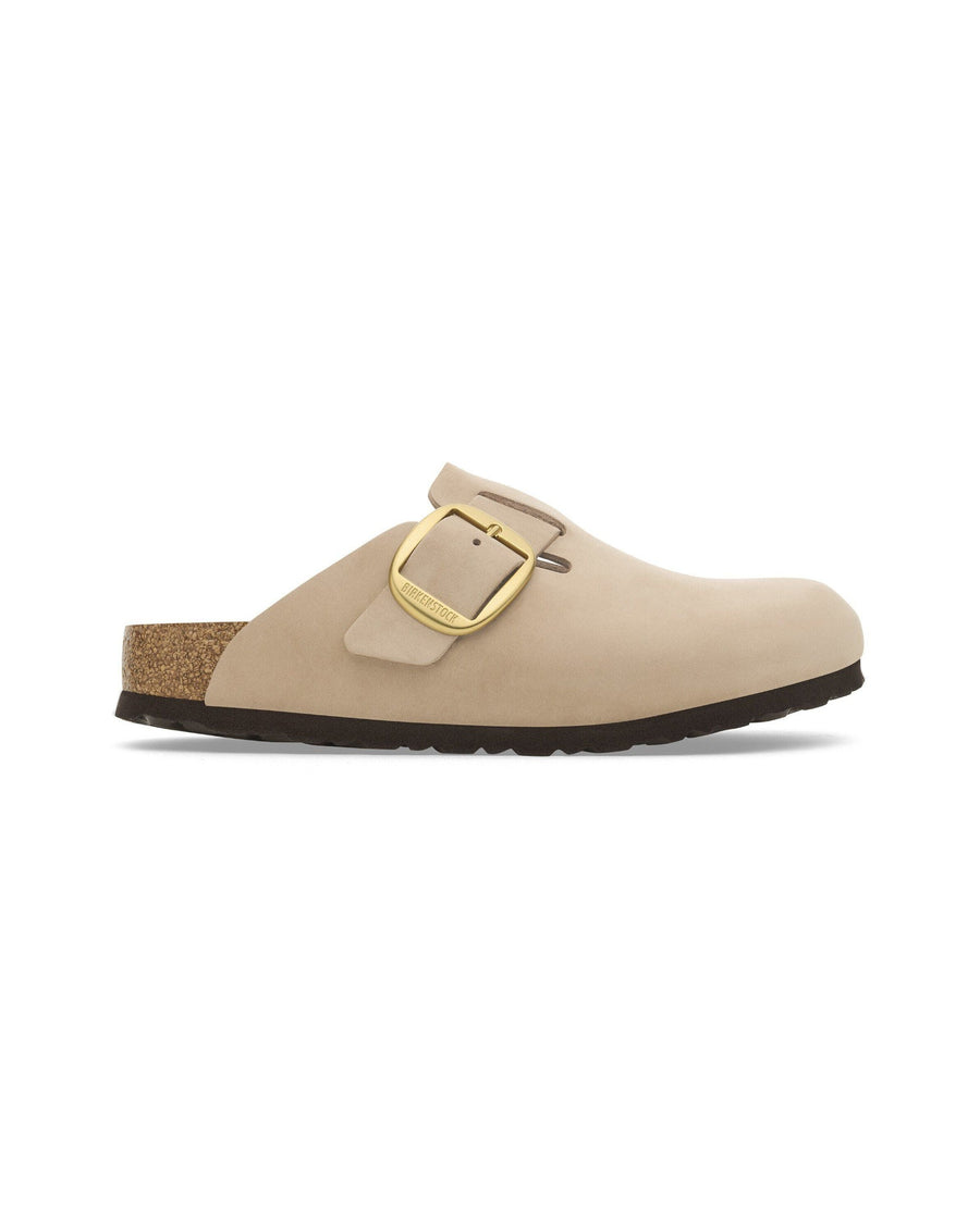 Birkenstock Boston Big Buckle Nubuck Leather Sandcastle