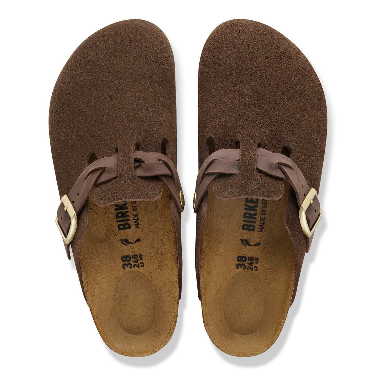 Birkenstock Boston Braided Suede Leather Carafe