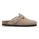 Birkenstock Boston Rivet Suede Leather Taupe