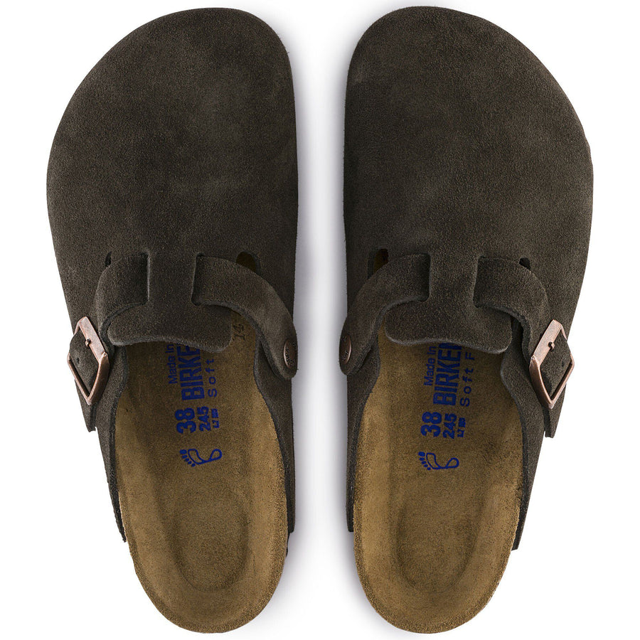 Birkenstock Boston Soft Footbed Suede Leather Mocha