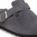 Birkenstock Boston Soft Footbed Suede Leather Charcoal