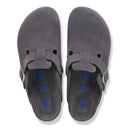 Birkenstock Boston Soft Footbed Suede Leather Charcoal