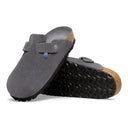Birkenstock Boston Soft Footbed Suede Leather Charcoal