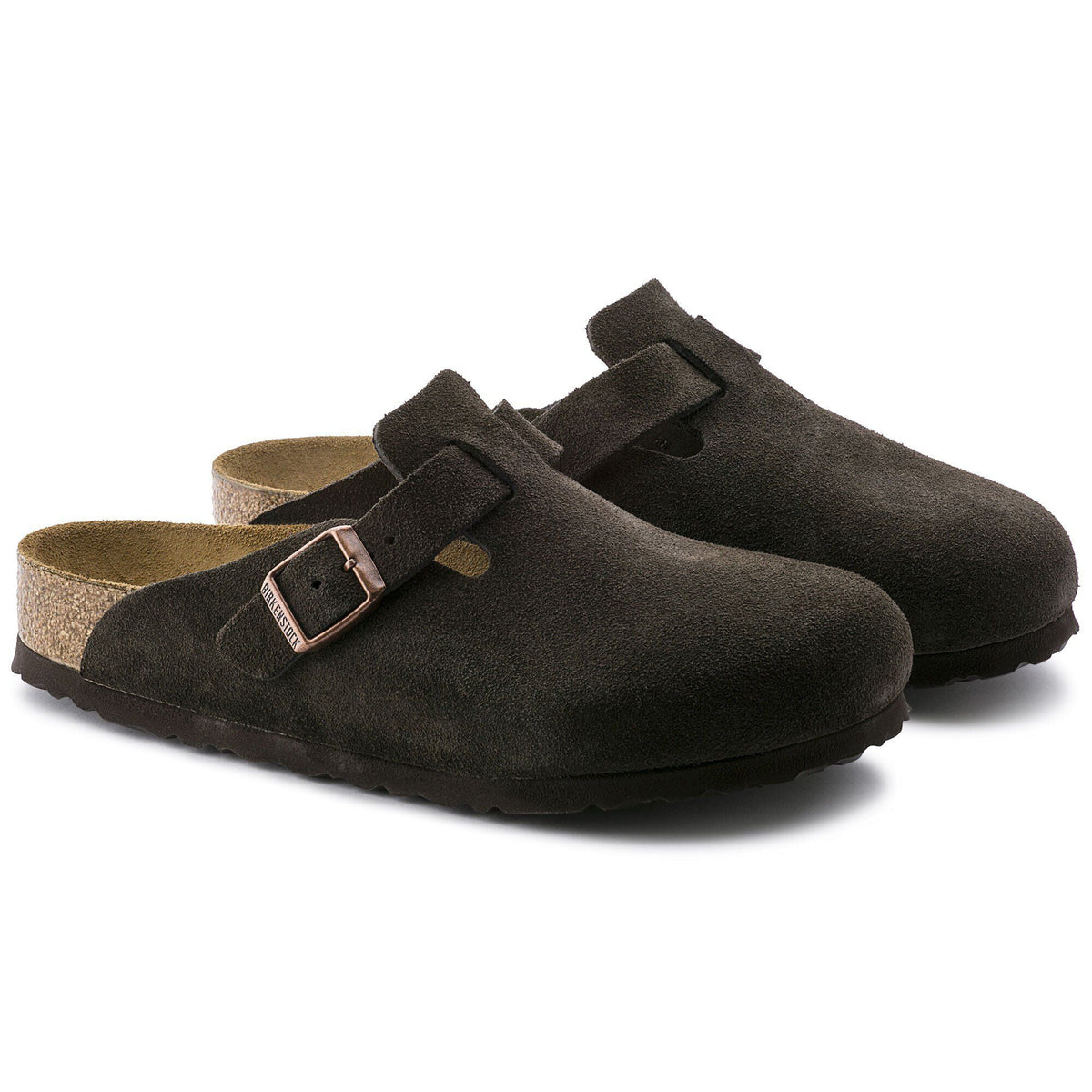 Birkenstock Boston Soft Footbed Suede Leather Mocha