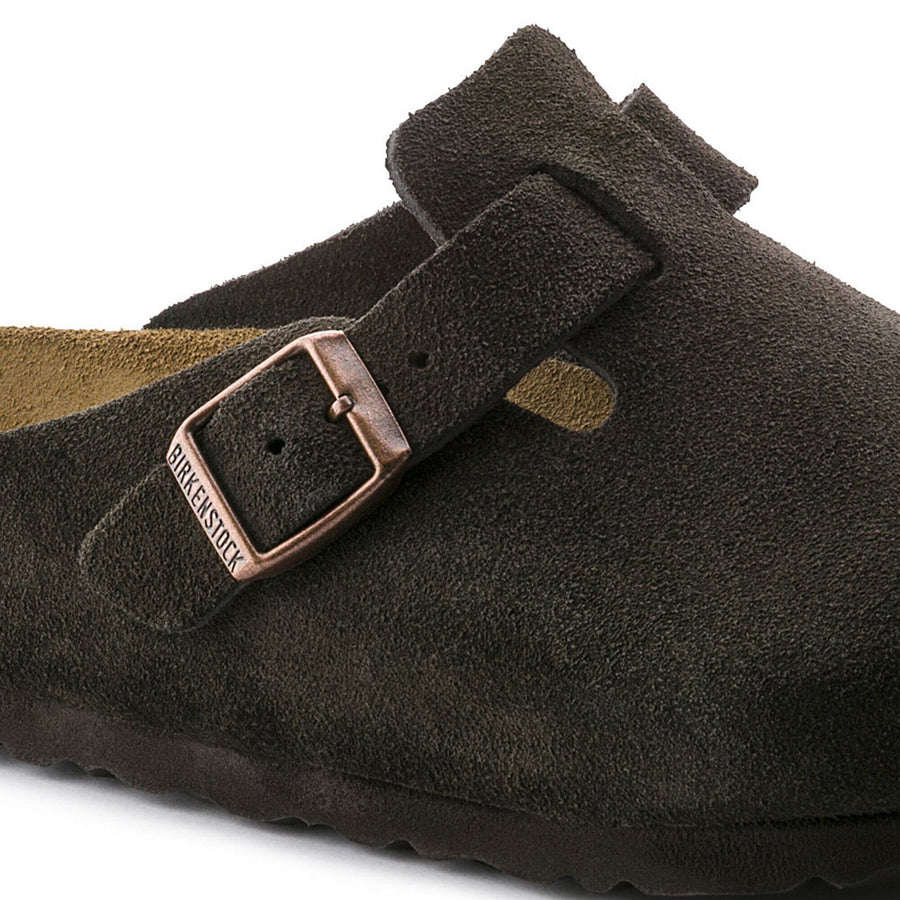 Birkenstock Boston Soft Footbed Suede Leather Mocha