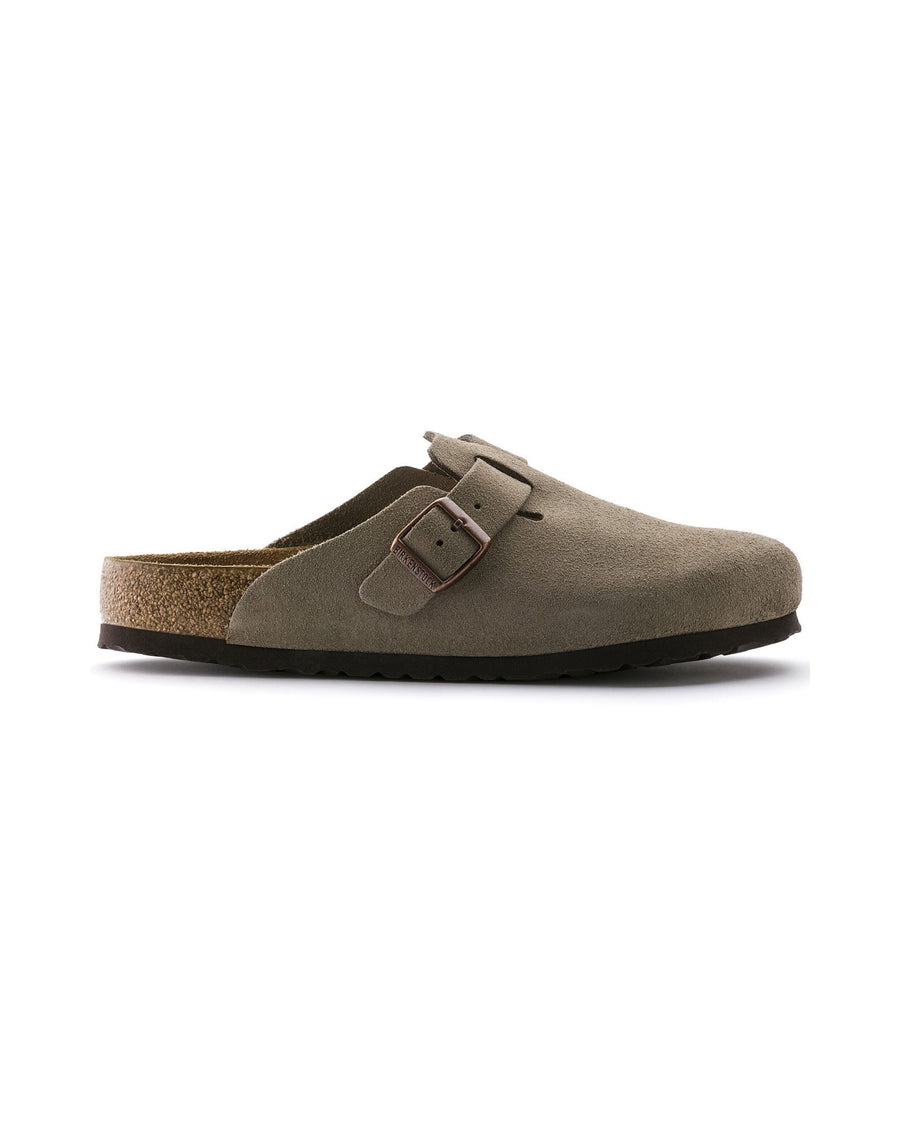 Birkenstock Boston Soft Footbed Suede Leather Taupe