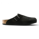 Birkenstock Boston Velour Leather Black one-kickz