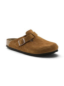 Birkenstock Boston Velour Leather Soft Footbed Mink one-kickz