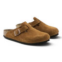 Birkenstock Boston Velour Leather Soft Footbed Mink