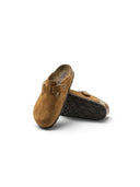 Birkenstock Boston Velour Leather Soft Footbed Mink one-kickz