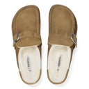 Birkenstock Buckley Shearling Suede Leather Dark Tea
