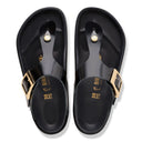 Birkenstock Gizeh Droplet Buckle Natural Leather Patent High Shine Black